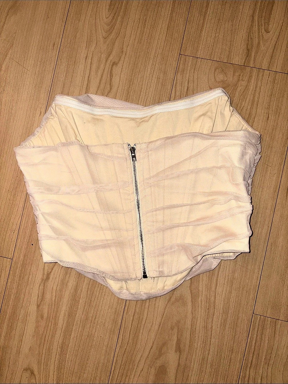 Pink Zip Crop Top corset